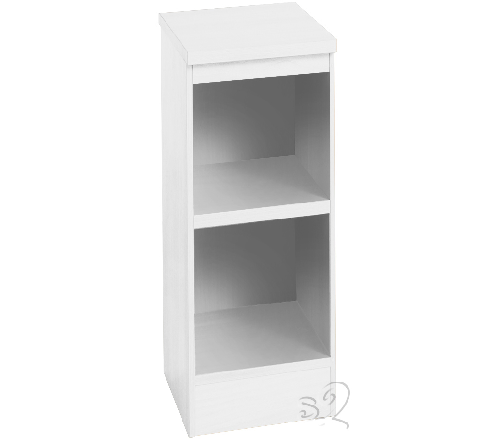White Narrow Bookcase with 1 shelf