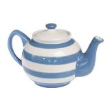Hand Painted Blue Stripe Teapot