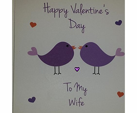 Handmade Cards By Veronica Handmade Lovebirds Valentines Card - Happy Valentines day to my wife