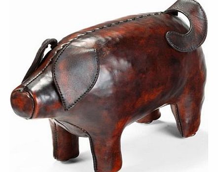 Handmade Leather Pig - Miniature 1041CX