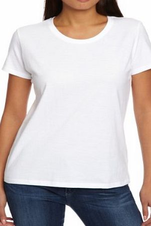 Hanes Womens Organic Crew Neck T-Shirt Womens T-Shirt White Medium