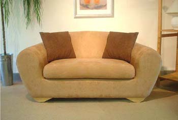 Cirrus Buckskin 2 Seater Sofa - Coloured Scatter Cushions