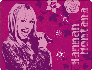 hannah montana and#39;Microphoneand39; Fleece Blanket