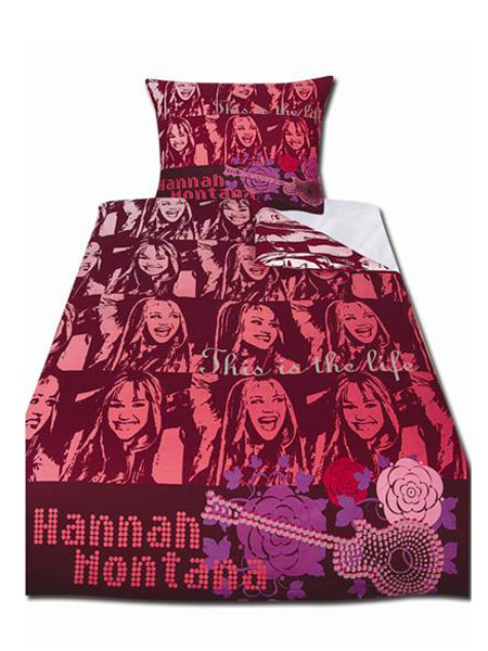 Hannah Montana Duvet Cover and Pillowcase Red Design Bedding - GREAT LOW PRICE