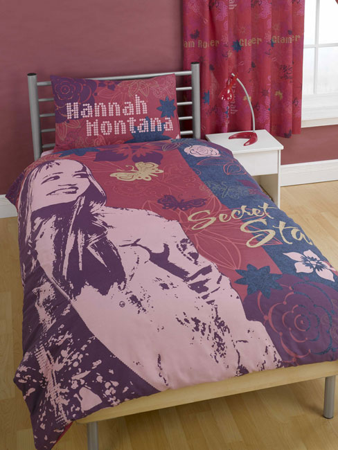 Hannah Montana `ecret Star`Duvet Cover and Pillowcase Bedding - Great Low Price