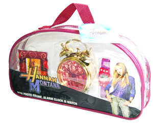 hannah montana LCD Watch and Alarm Clock Gift Set