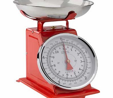 Hanson Traditional Mechanical Kitchen Scale - Red