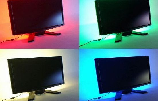 Haosheng Multi-colour RGB 100cm 39.4in LED Strip Light LED TV Background Lighting Kit With USB Cable Gerneric RU1