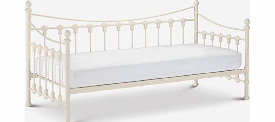 Happy Beds Versailles Stone White Finish Metal Daybed 3 Single With Luxury Spring Mattress