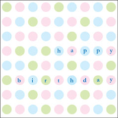 Happy Birthday - Pastel Spots Card