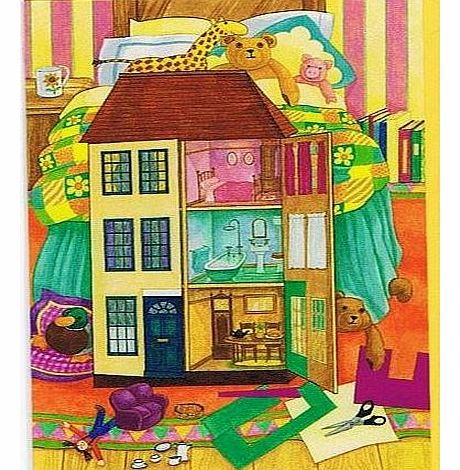 Childrens Greetings Card by Linda Benton LB14 5 Girls Dolls House Bed Room Toys Bear