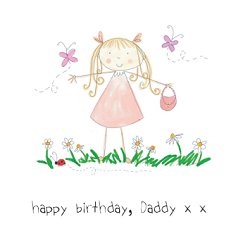Happy Birthday Daddy Card girl