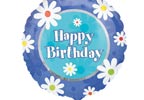 Happy Birthday Daisies Helium Balloon
