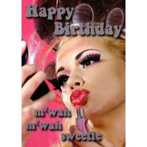 Happy Birthday Mwah Mwah Sweetie Card