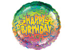 Happy Birthday Rainbow Helium Balloon