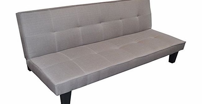Harbour Housewares Folding Sofa Bed With 3 Positions. Dark Beige Fabric