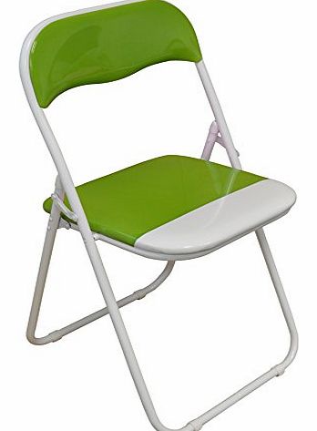 Harbour Housewares Green / White Padded, Folding, Desk Chair