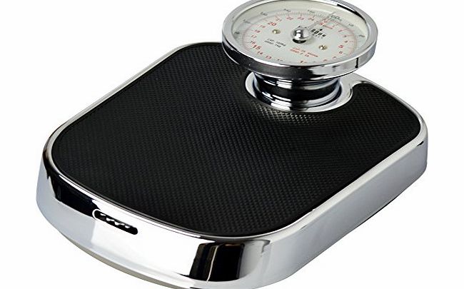 Harbour Housewares Traditional Chrome Bathroom Scale Weighing Scales - 160kg / 25st
