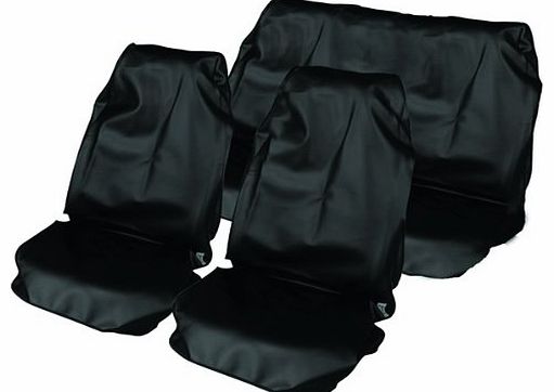Hardcastle Water Resistant Universal Front & Rear Car Seat Cover Set - Black