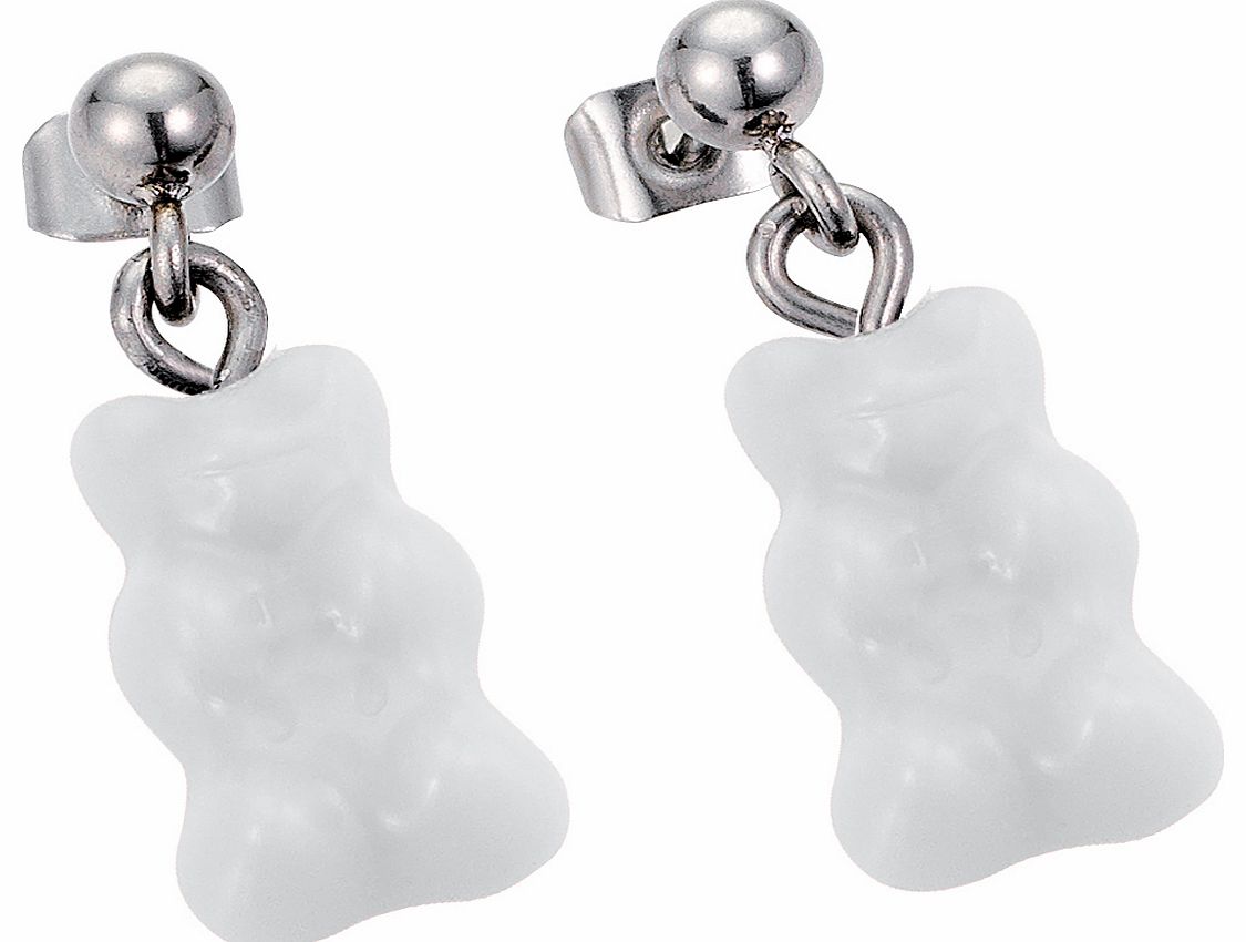 Haribo Bijoux Silver White Haribo Gummy Bear Earrings from