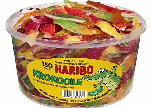 Crocodiles, Gummy Bears, Wine Gummies, Fruit Gummies, 150 Units, 1050 g Tin