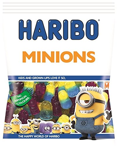 Harribo Minions.2 x large 180grm bags of sweets,candy.Despicable me