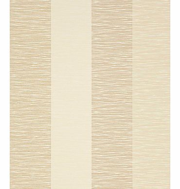 Corvini Stripe Wallpaper, Gold/Cream