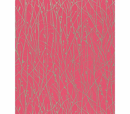 Harlequin Grasses Wallpaper, Pink / Pewter, 110154