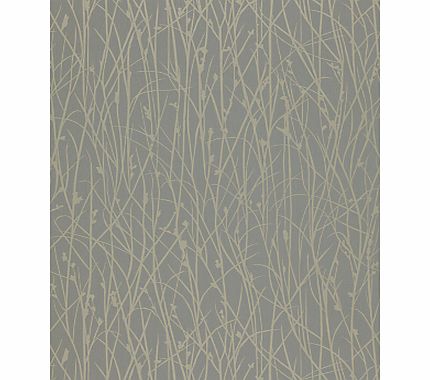 Harlequin Grasses Wallpaper, Steel / Pewter,