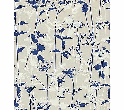 Harlequin Nettles Wallpaper, White / Blue, 110171