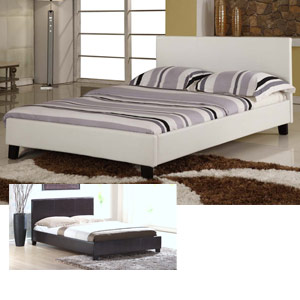 , Venice, 4FT Sml Double Leather Bedstead