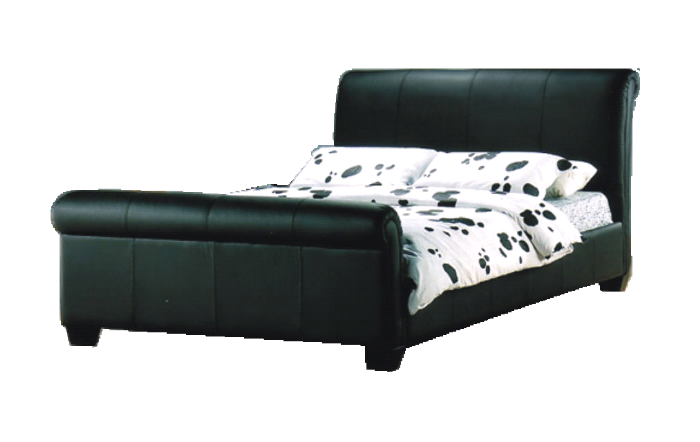 Harmony Beds Scroll 5ft Kingsize Leather Bedstead