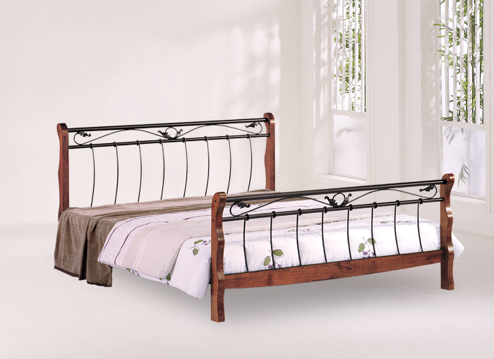 Sled 4ft 6 Double Metal Bedstead