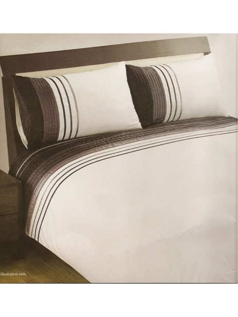 Pleat Black Double Size Duvet Cover and