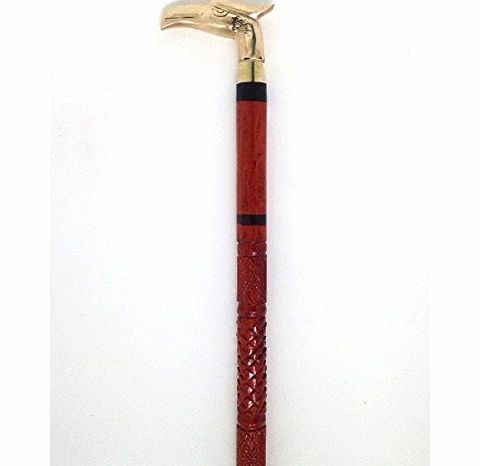 Harrington Marley HAND MADE VICTORIAN CLASSIC STYLE WALKING STICK CANE BRASS EAGLE BIRD HEAD HANDLE