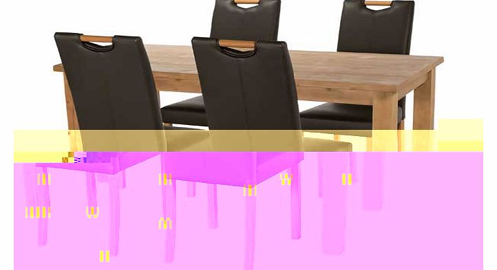 Harrison Oak Stain 120cm Dining Table and 4