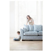 Harrogate regular fabric sofa, duck egg blue