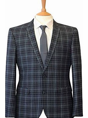 Mens Harry Brown 2 button green check slim fit fashion suit 40R