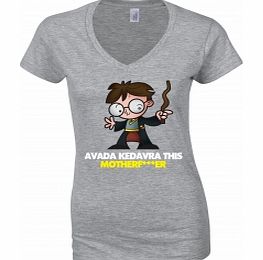 HARRY Potter Avarda Kedavra Grey Womens T-Shirt