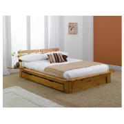 Double Bed, Solid Pine Natural And