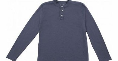 Henley Tunisian t-shirt Grey blue `12 years
