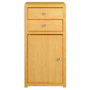 Harvard Beech Single Door Double Drawer Unit