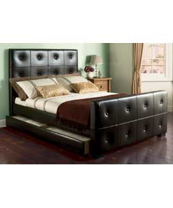 Harvard Leather Kingsize Bed with Luxury Firm