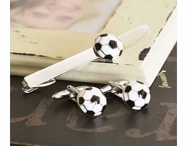 Makin Football Cufflinks and Tie Gift Set