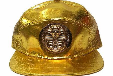 Harvies Fashion Baseball Unisex Fashionable Shining With Egyption Face On Front Snap-back Hat (One Size, Gold)
