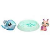 Hasbro Littlest Pet Shop #823 and #824 Messiest Whale and Snail with Pool