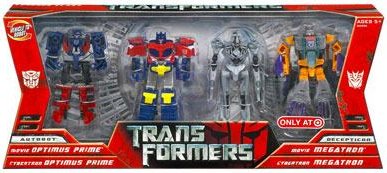 HASBRO TRANSFORMER (MOVIE LEGENDS) COLLECTORS GIFT BACK (X4 FIGURES)