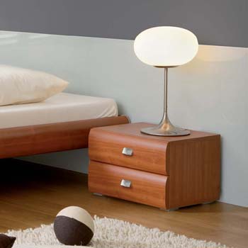 Caro 2 Drawer Bedside Table in Cherry