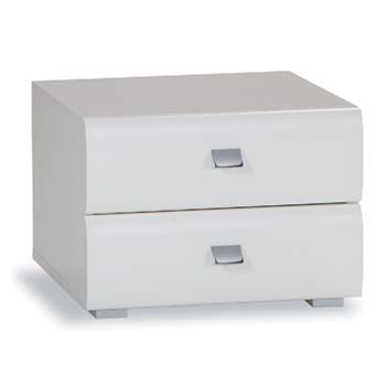 Hasena Caro 2 Drawer Bedside Table in White