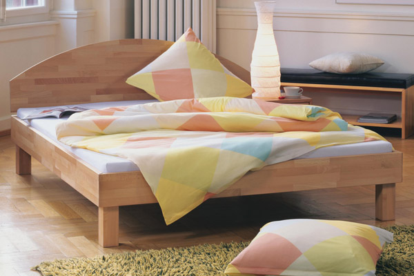 Hasena Modern Cantu Legs- Acro Headboard (Solid Natural Beech